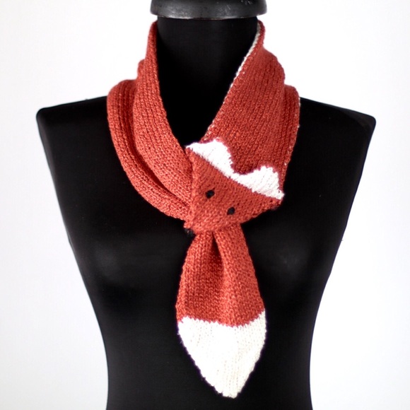 •HP!• Fox Stole Scarf Copper Red Orange Vegan - Picture 5 of 5